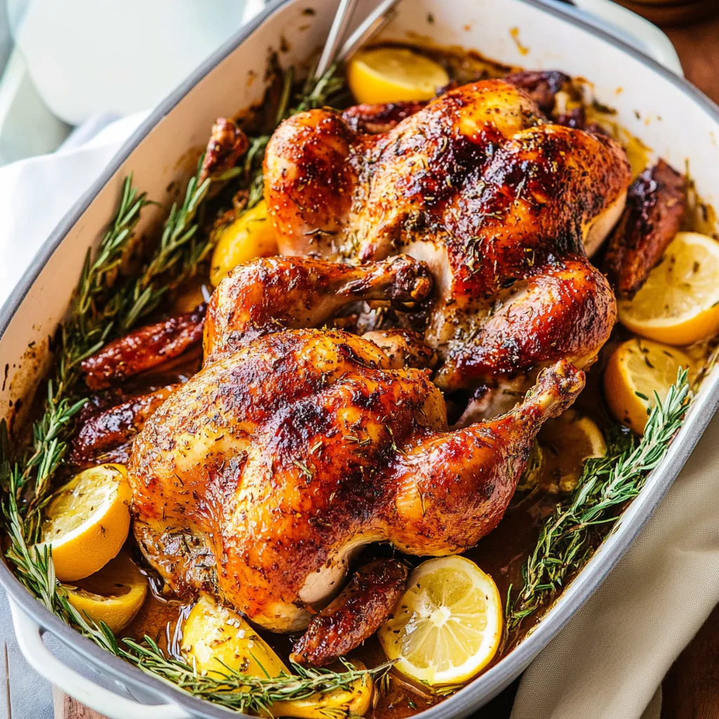 Recipe preparation for Herb Butter Roasted Cornish Hens