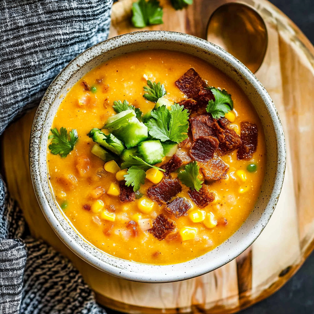 Recipe preparation for Pumpkin Corn Chowder
