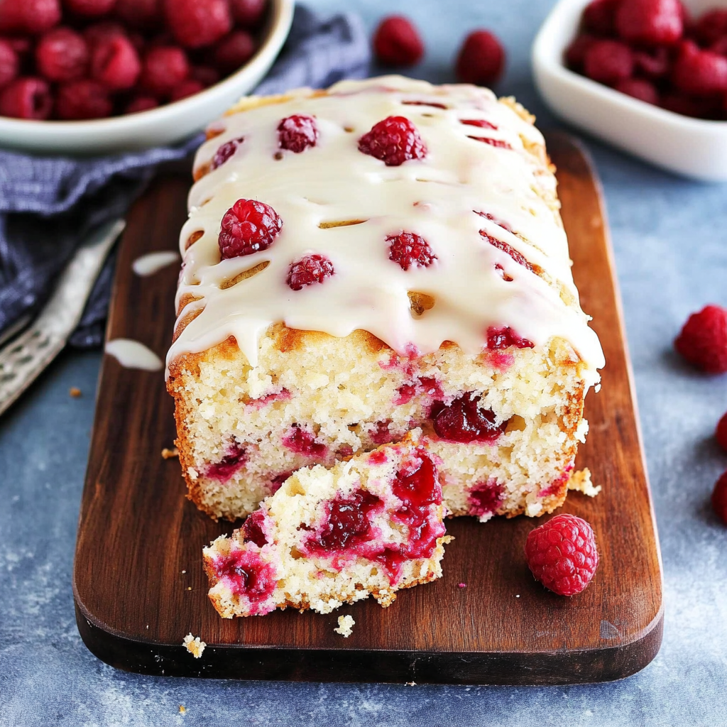 Recipe preparation for White Chocolate Raspberry Loaf
