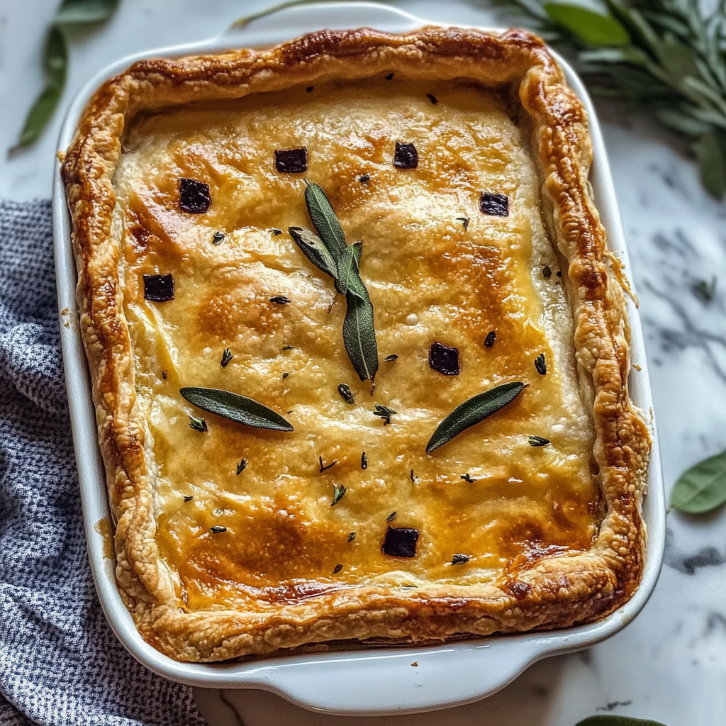 Recipe preparation for Loaded Butternut Squash Pot Pie