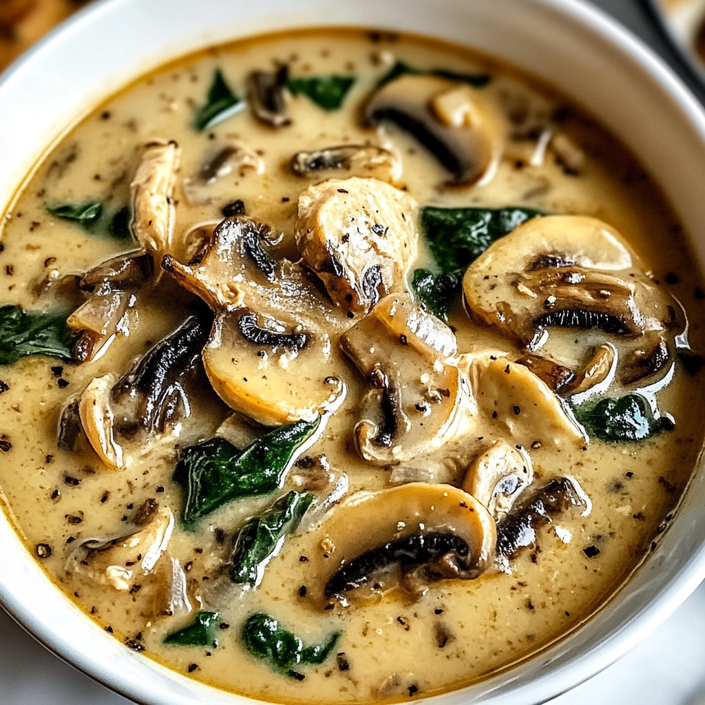 Recipe preparation for Rotisserie Chicken Mushroom Soup