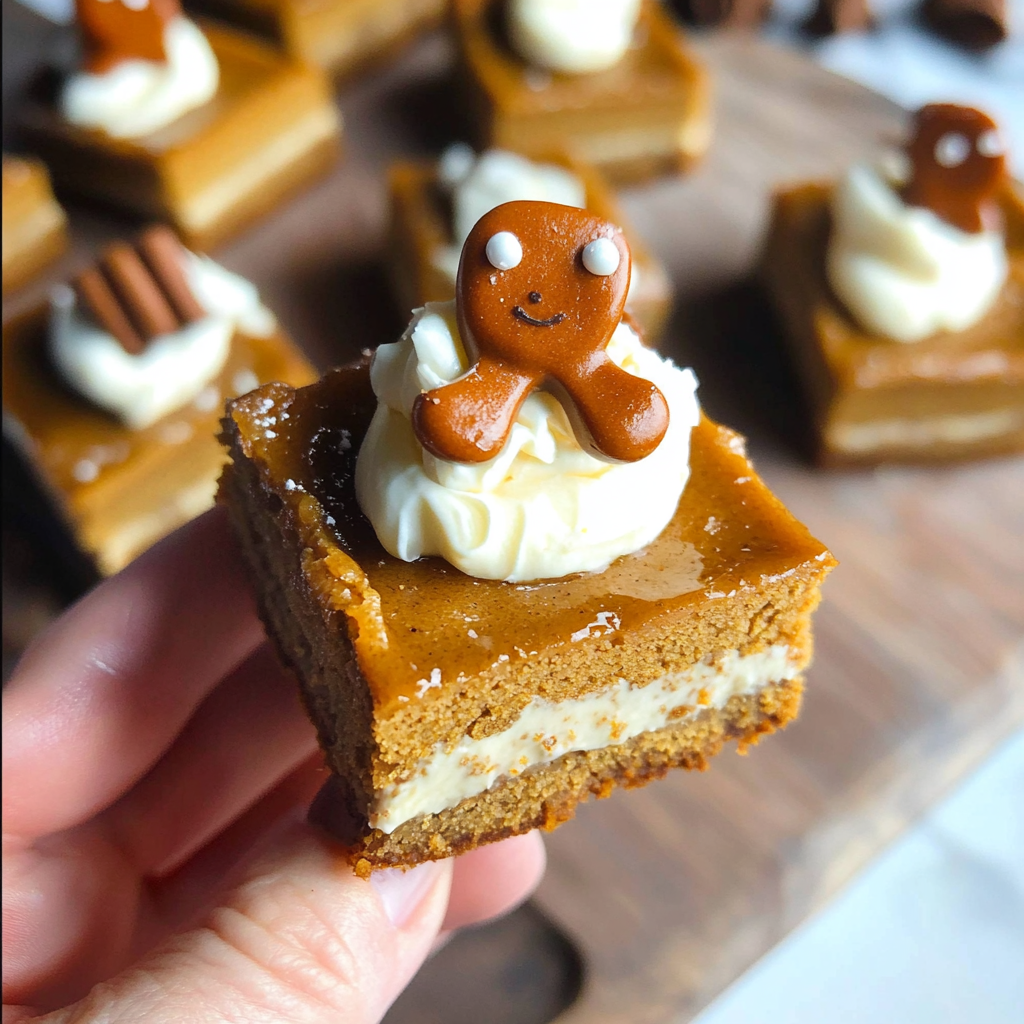 Recipe preparation for Gingerbread Cheesecake Bars