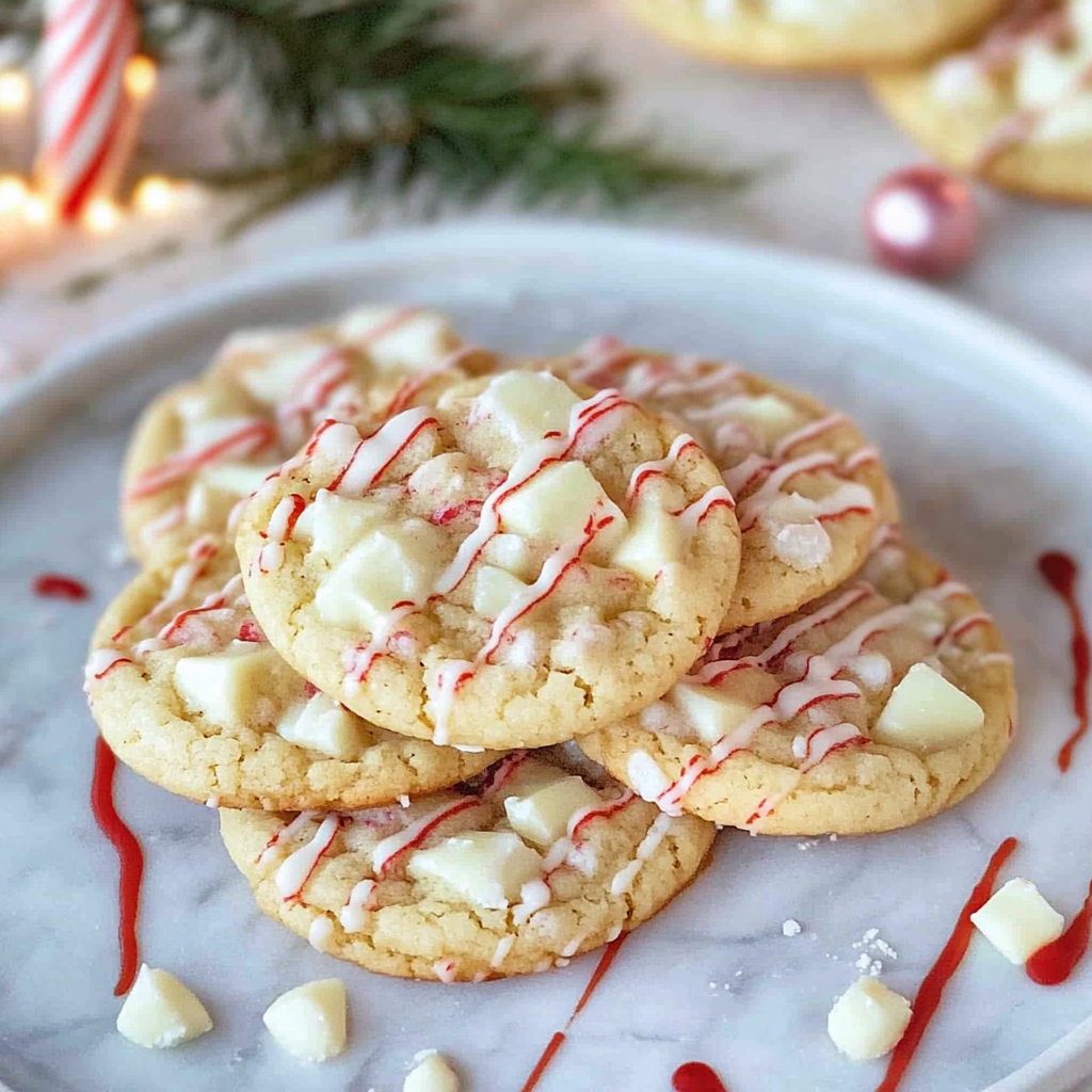 Recipe preparation for White Chocolate Peppermint Cookies