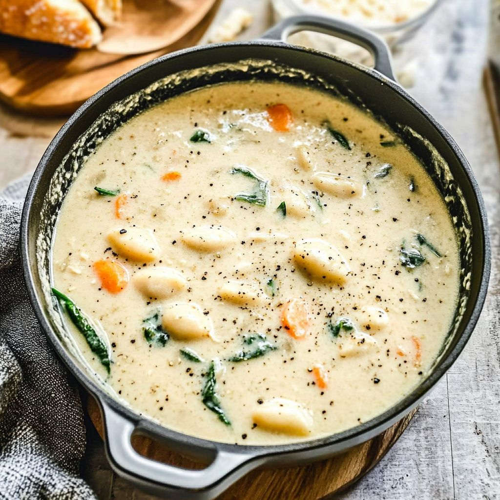 Recipe preparation for Chicken Gnocchi Soup