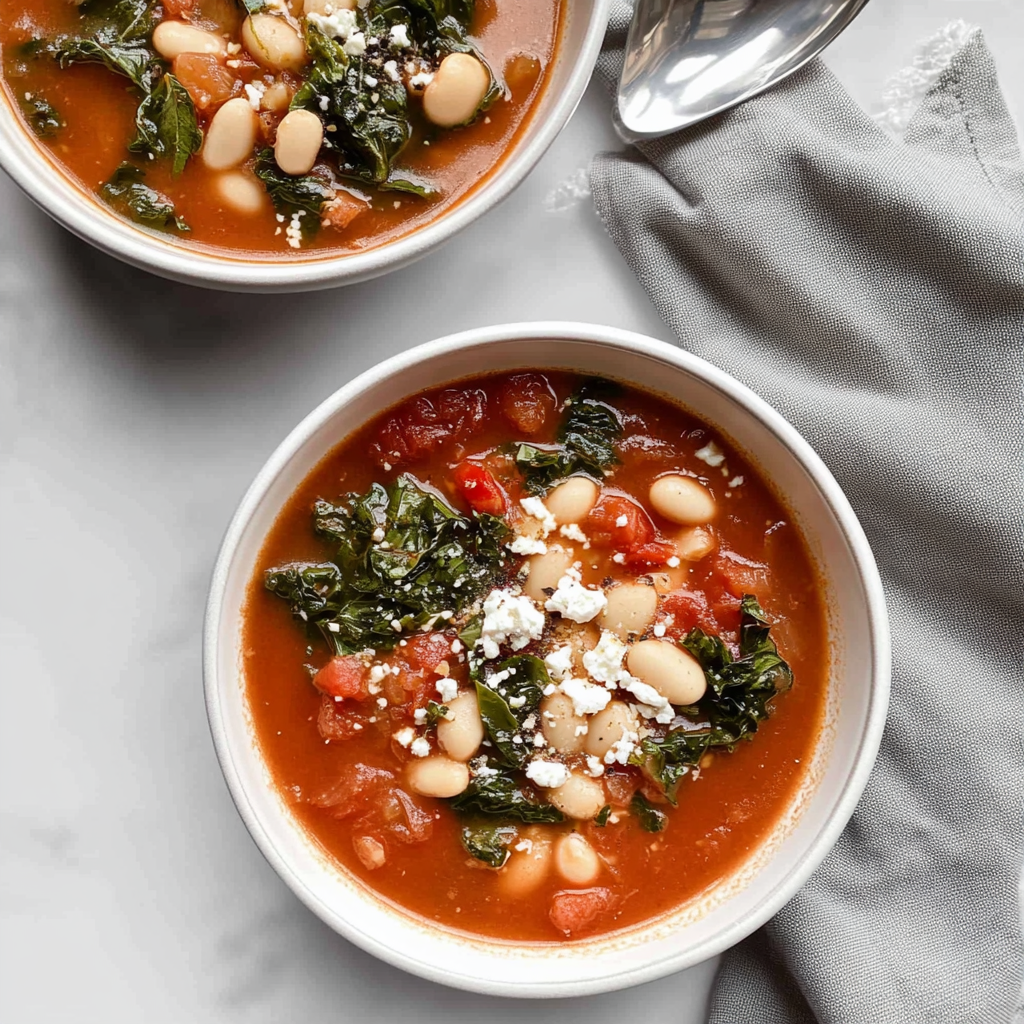 Recipe preparation for Rustic Tomato White Bean Soup