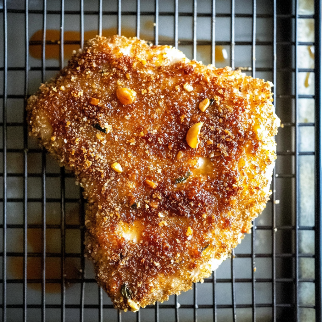 Recipe preparation for Walnut Crusted Chicken with Sage