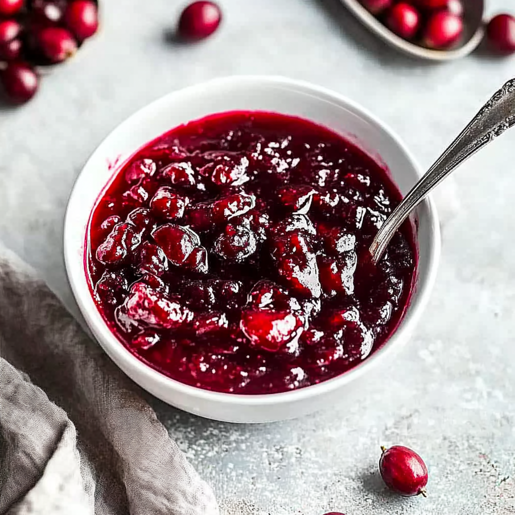 Recipe preparation for Holiday Cranberry Sauce