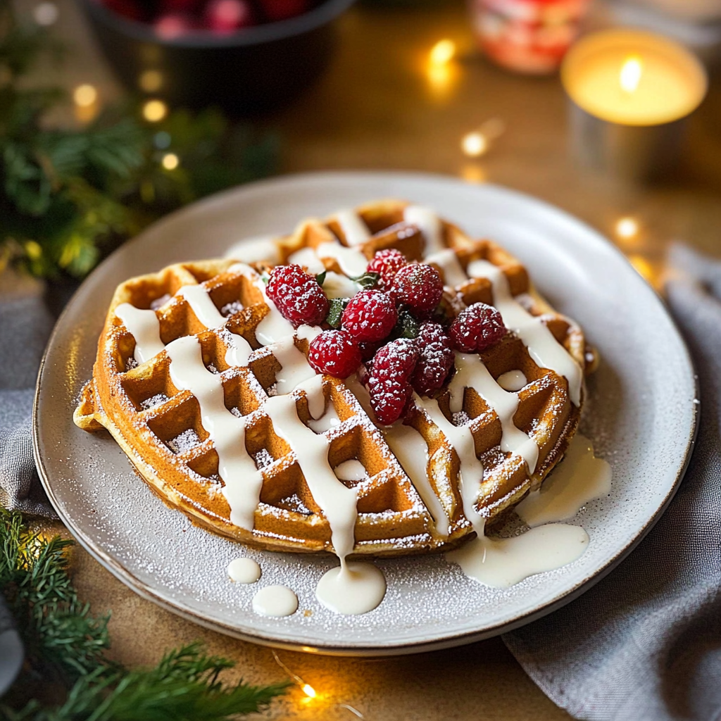 Recipe preparation for Gingerbread Waffles
