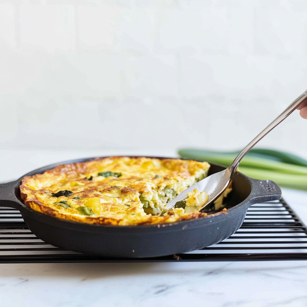 Recipe preparation for Roasted Potato Leek Frittata