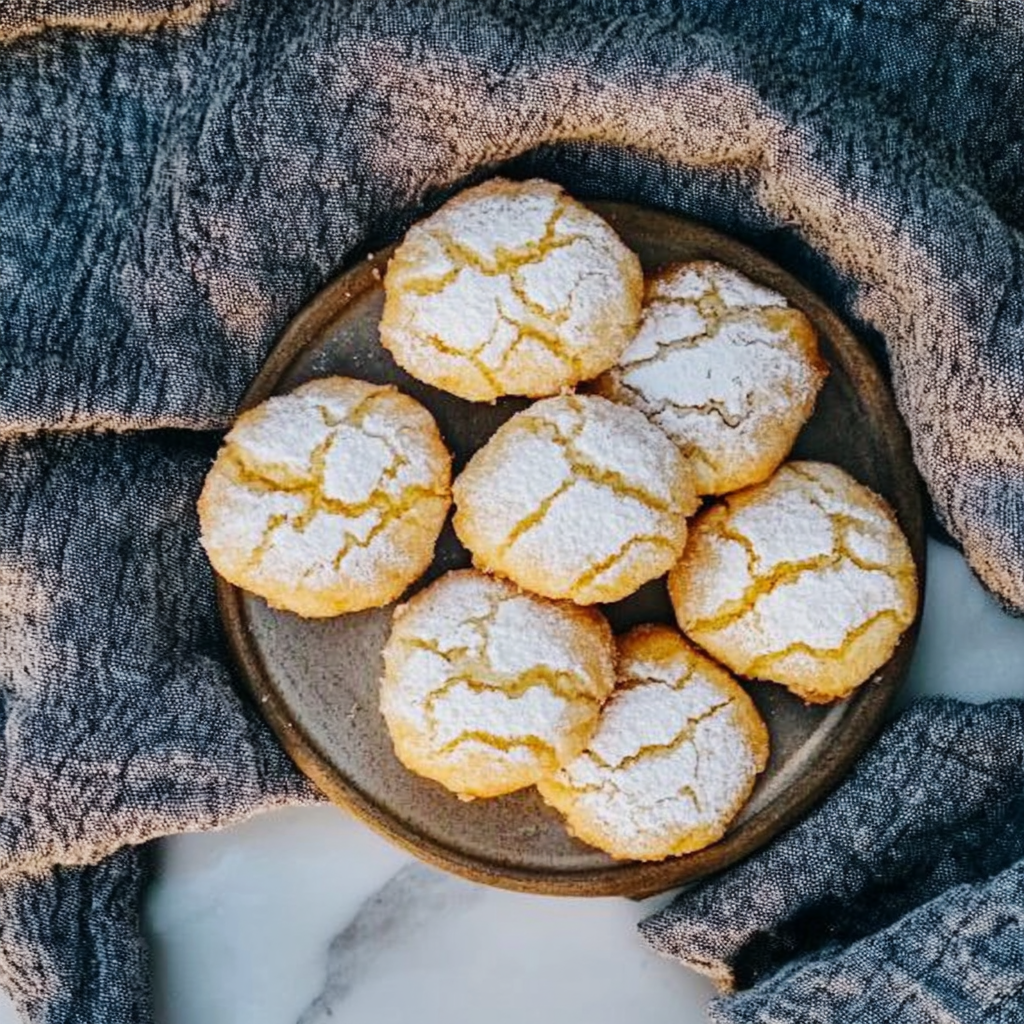 Recipe preparation for Frosted Snowflake Lemon Cookies