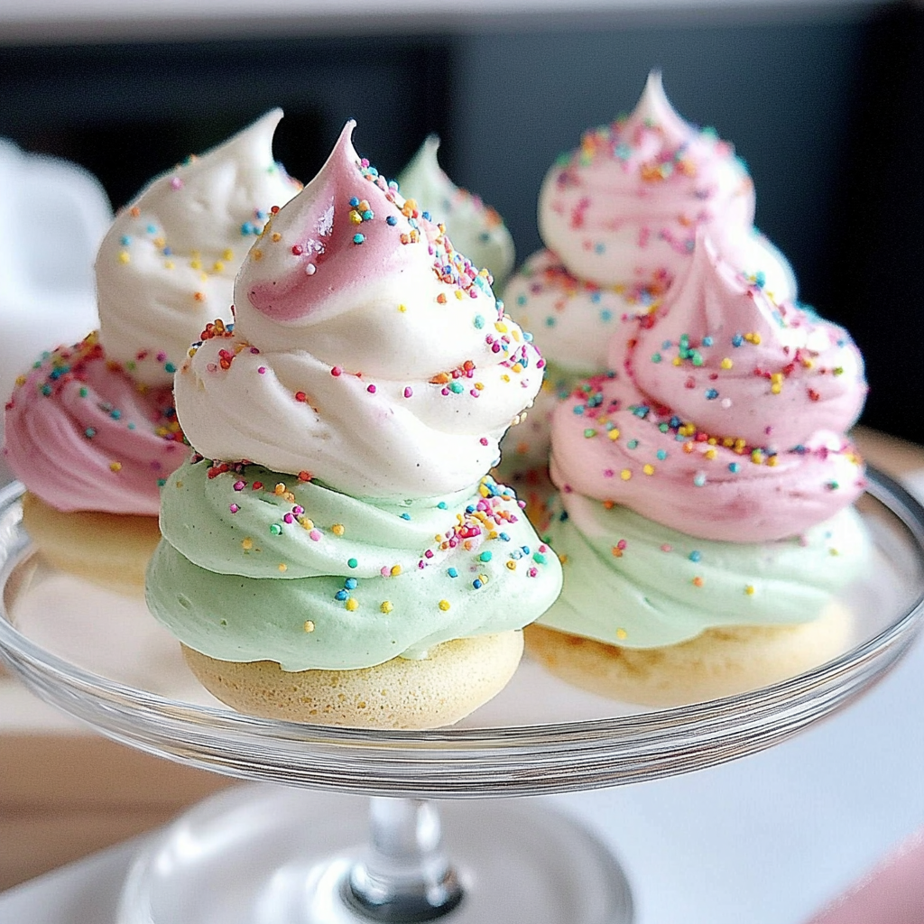 Recipe preparation for Funfetti Meringue Drops with Sprinkles