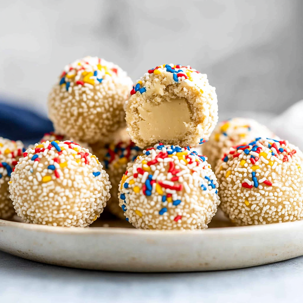 Recipe preparation for No-Bake Eggnog Cheesecake Balls