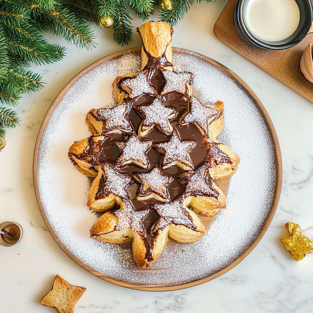 Recipe preparation for Party Puff Pastry Nutella Stars