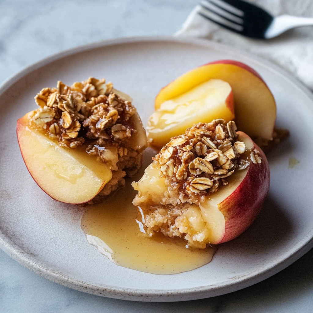 Recipe preparation for Baked Apples with Butter & Oats