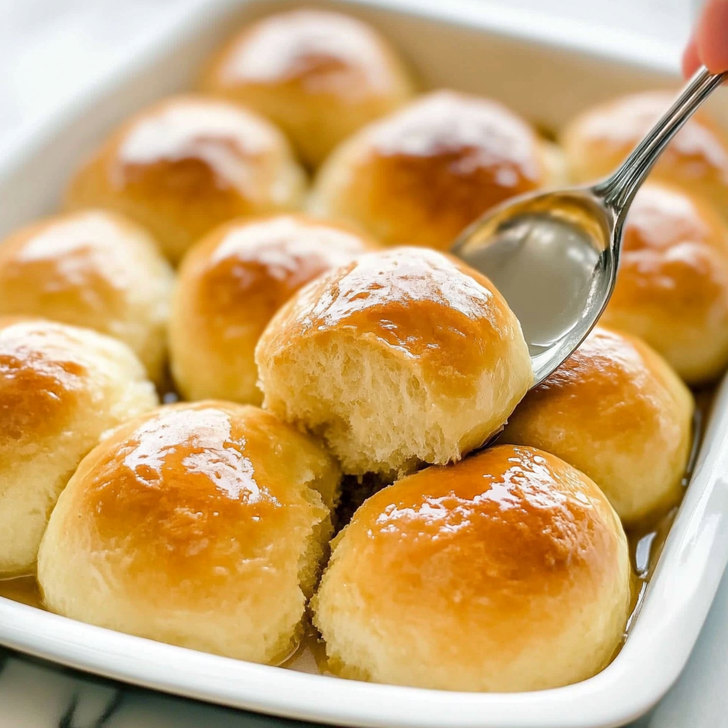 Recipe preparation for Honey Butter Dinner Rolls
