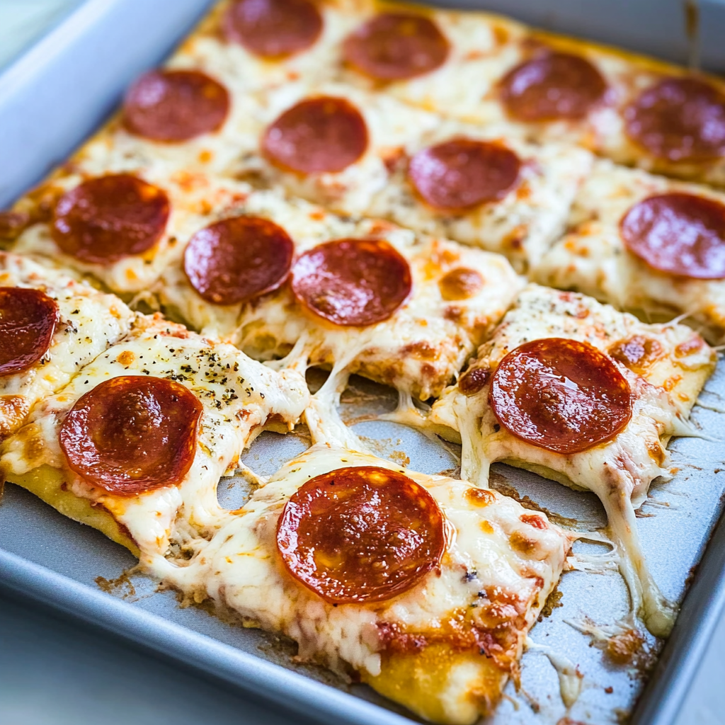 Recipe preparation for Christmas Pizza Squares