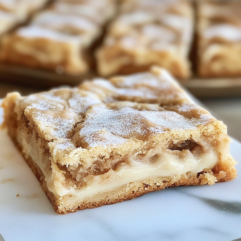 Recipe preparation for Cinnamon Roll Cookie Squares