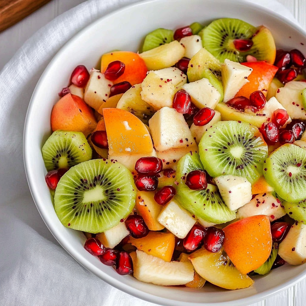 Recipe preparation for Pomegranate–Kiwi Winter Fruit Mix