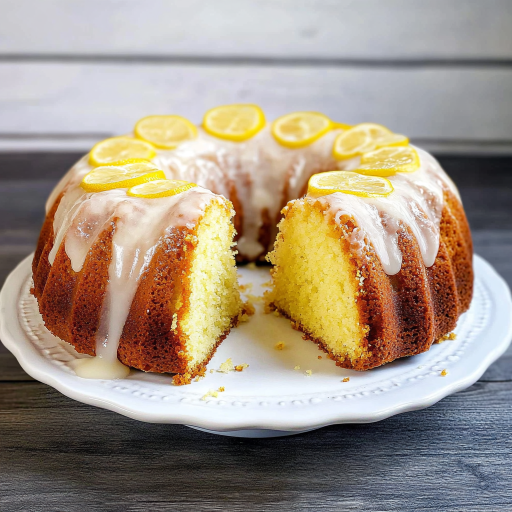 Recipe preparation for Lemon Buttermilk Pound Cake
