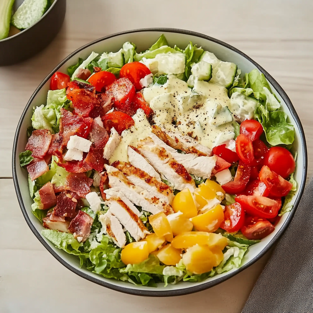 Recipe preparation for Cobb Salad Recipe