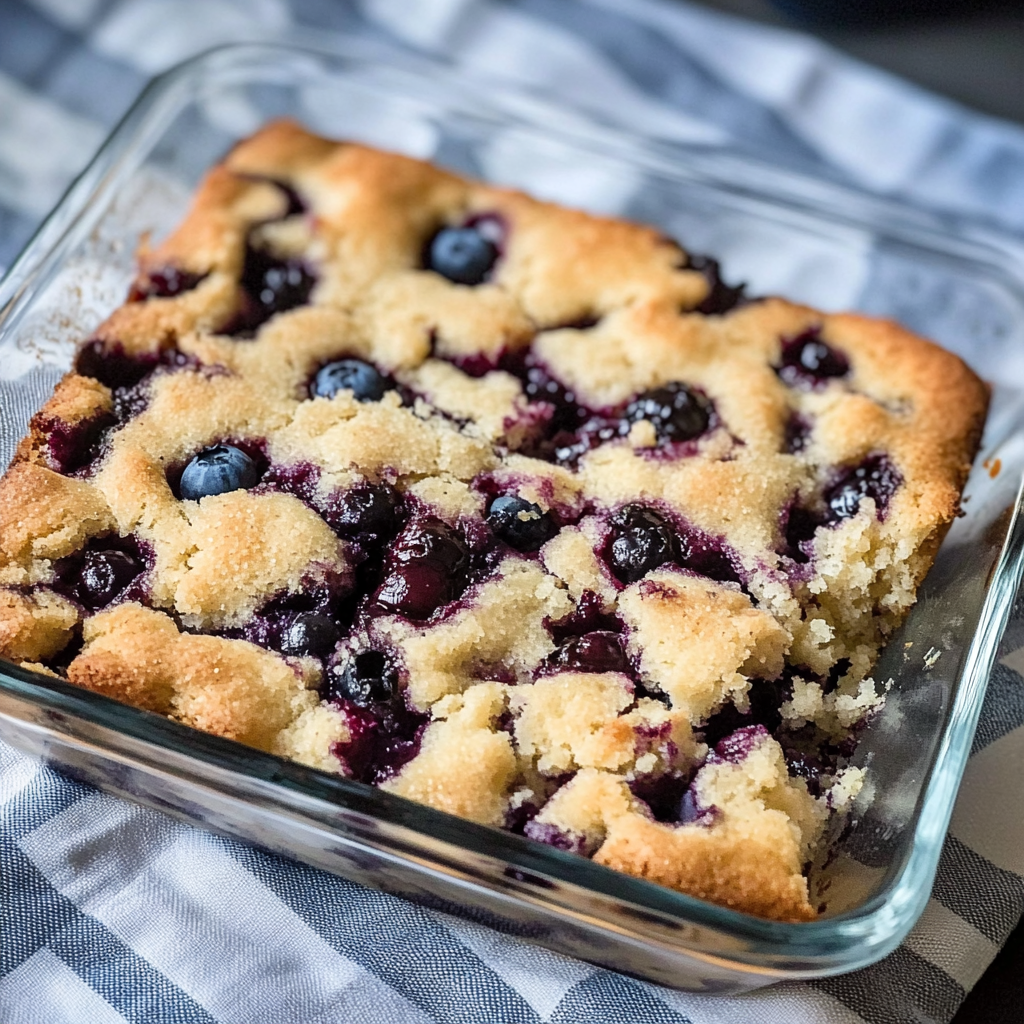 Recipe preparation for Blueberry Muffin Casserole