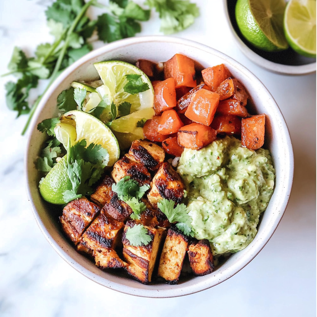 Recipe preparation for Chicken Sweet Potato Bowl