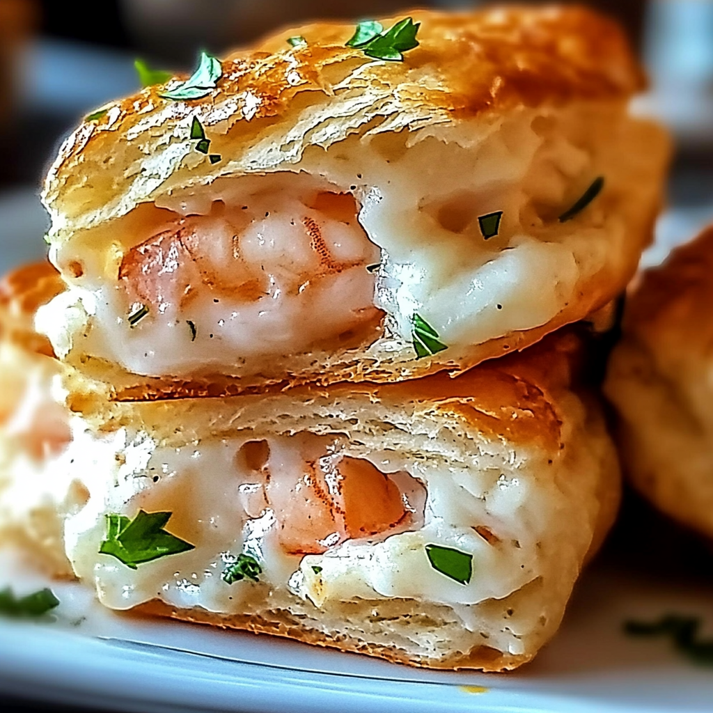 Recipe preparation for Shrim and Crab Biscuit Melts