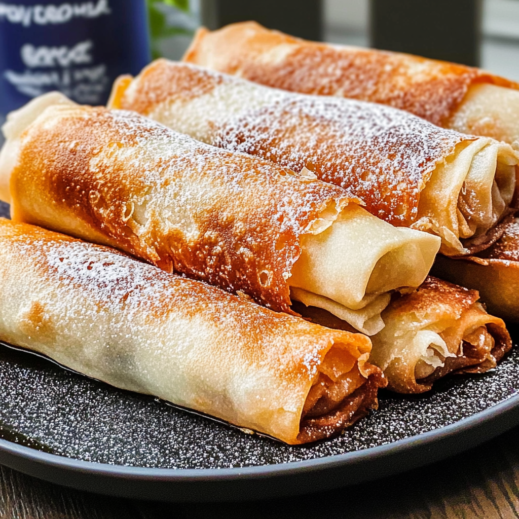 Recipe preparation for Banana Spring Rolls