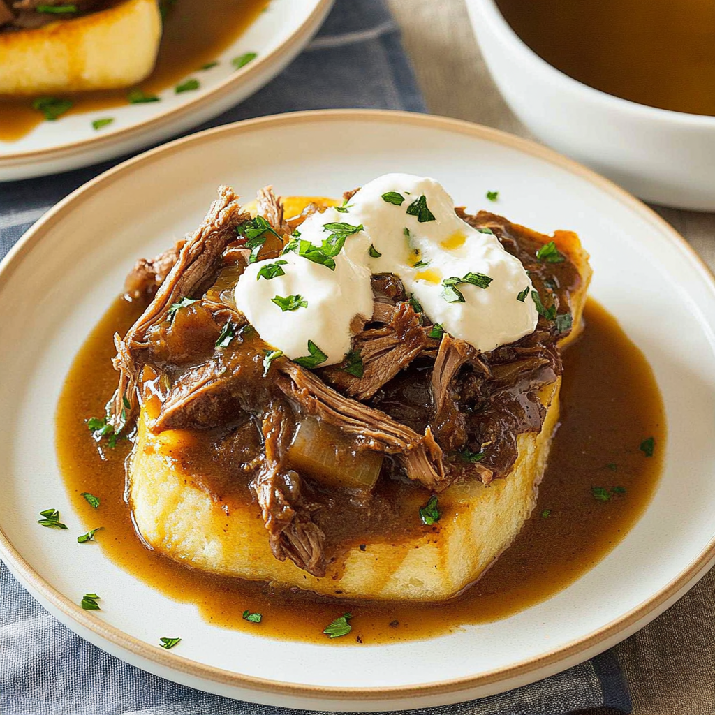 Recipe preparation for Slow Cooker Beef Manhattan