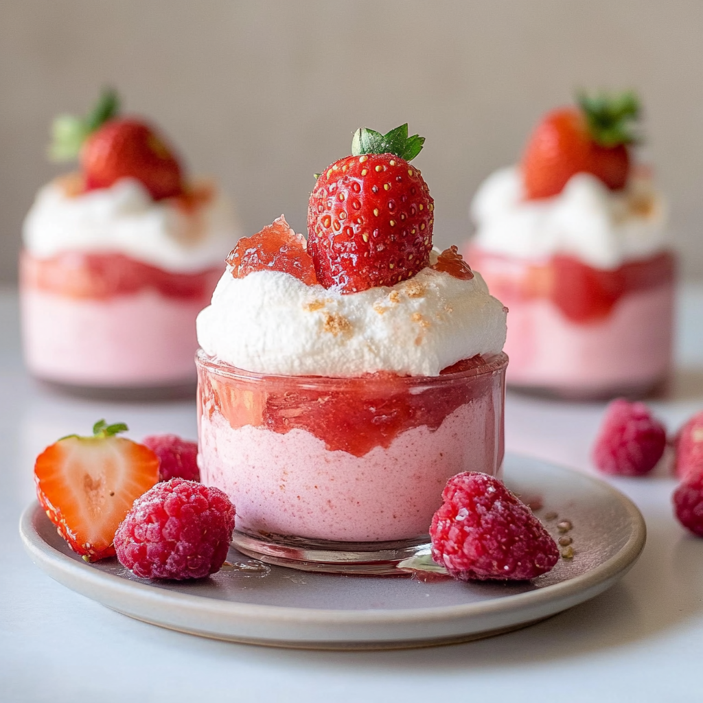 Recipe preparation for Strawberry Mousse