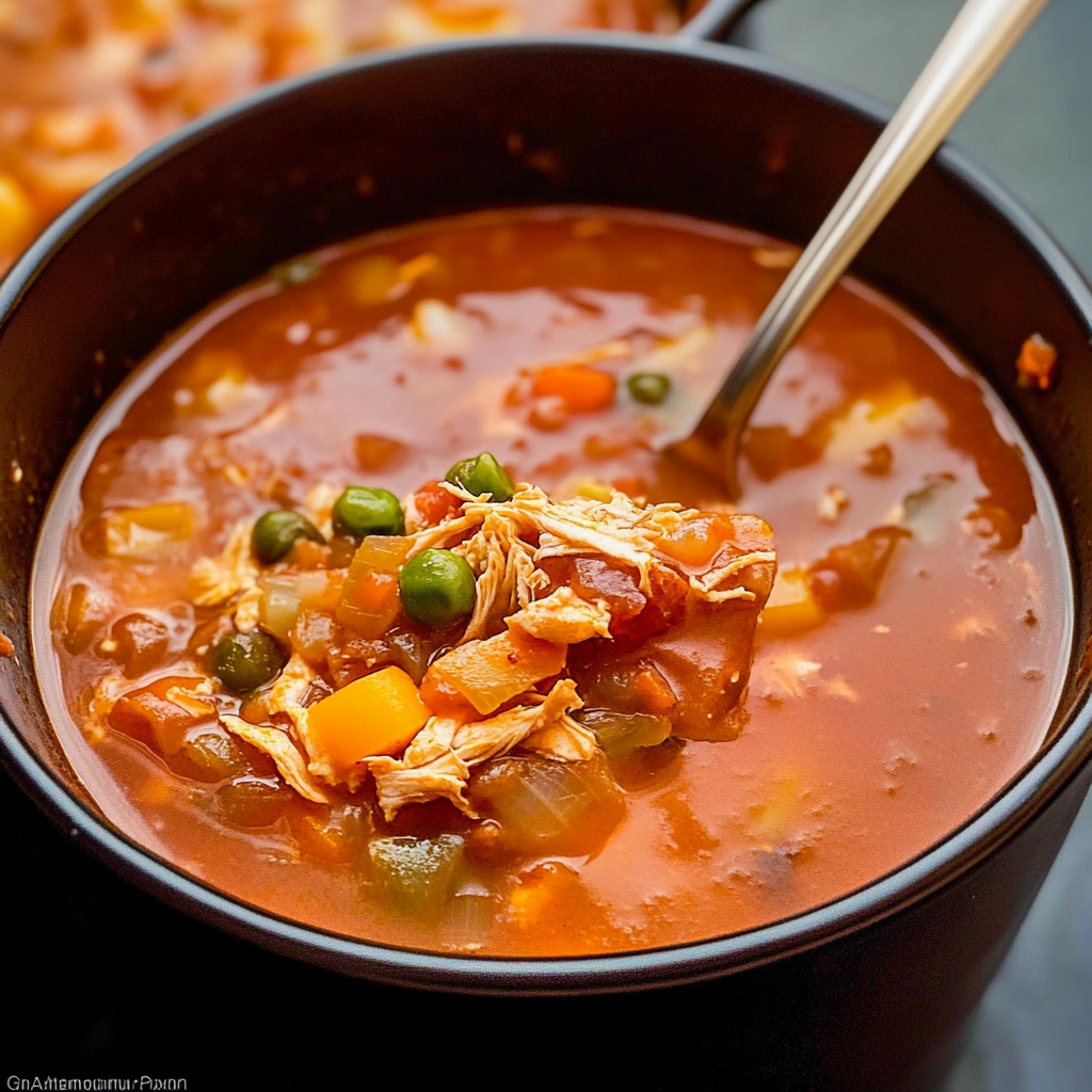Recipe preparation for Maryland Crab Soup Bowl