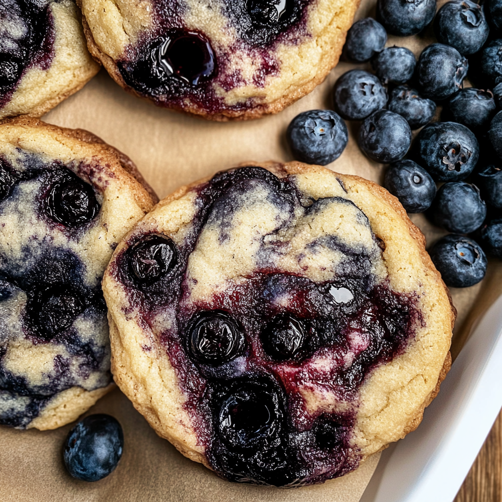 Recipe preparation for Blueberry Cookies
