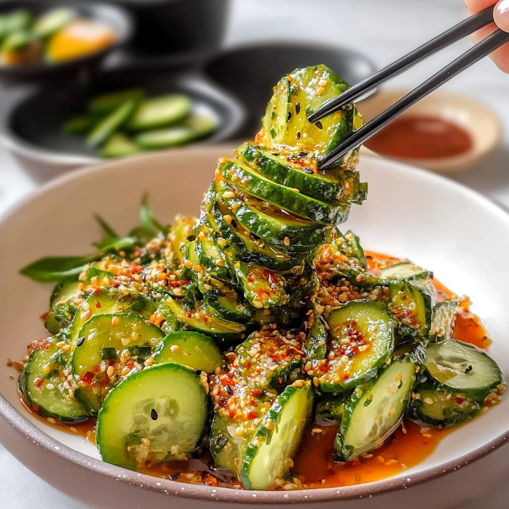 Recipe preparation for Asian Cucumber Salad