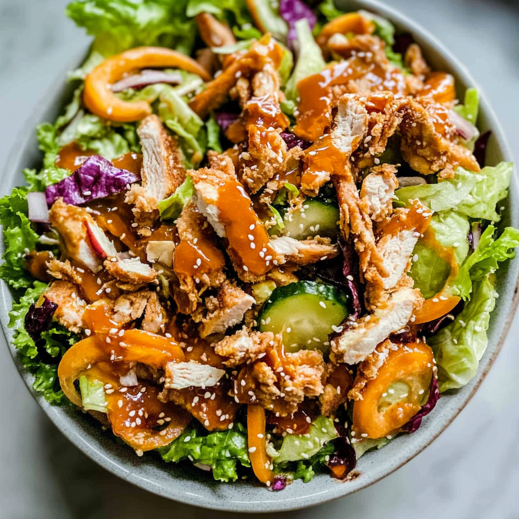 Recipe preparation for Sesame Chicken Salad