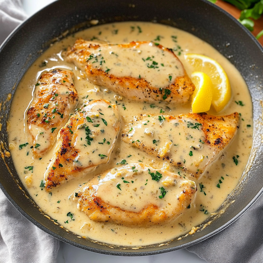 Recipe preparation for Parmesan Chicken with Garlic Sauce