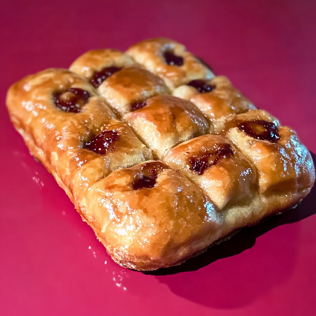 Recipe preparation for Jam Donut Focaccia