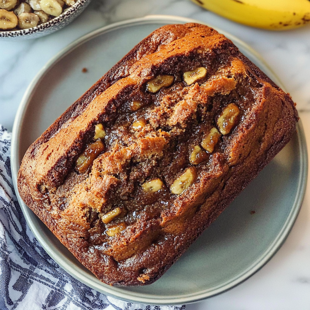 Recipe preparation for Bourbon Banana Bread