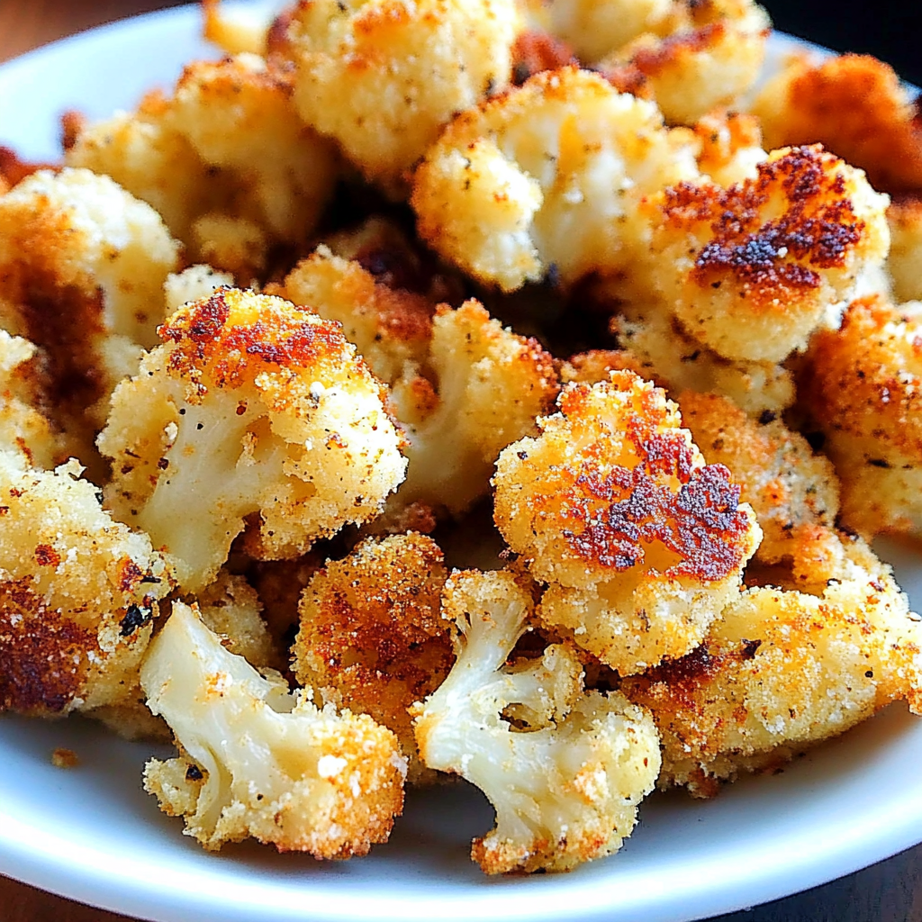 Recipe preparation for Garlic Parmesan Roasted Cauliflower