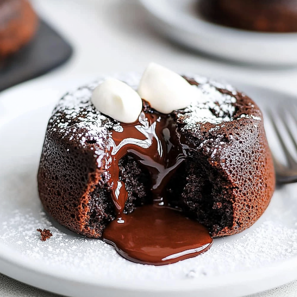 Recipe preparation for Chocolate Lava Cake