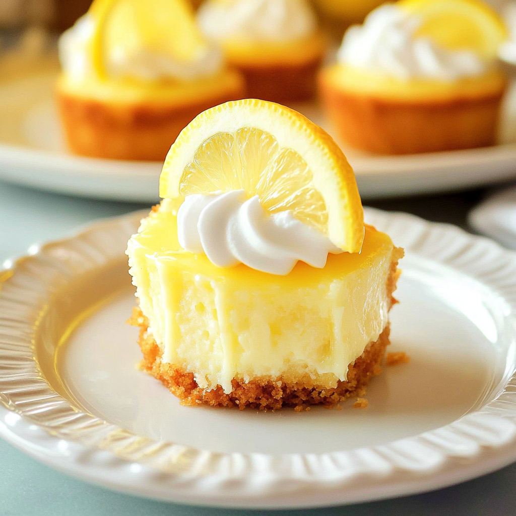 Recipe preparation for Mini Lemon Cheesecakes