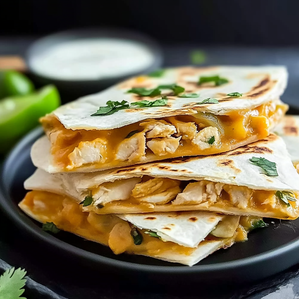 Recipe preparation for Chicken Quesadilla