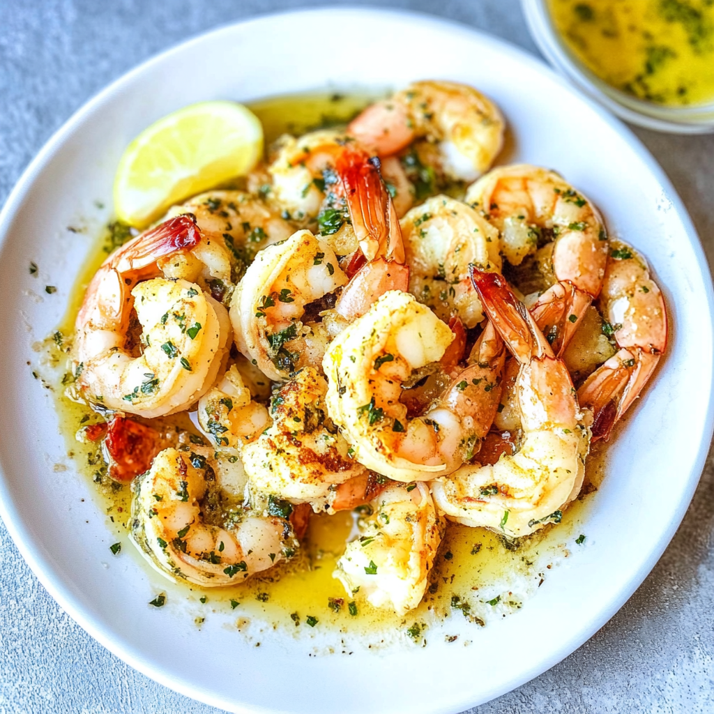 Recipe preparation for Garlic Shrimp Scampi