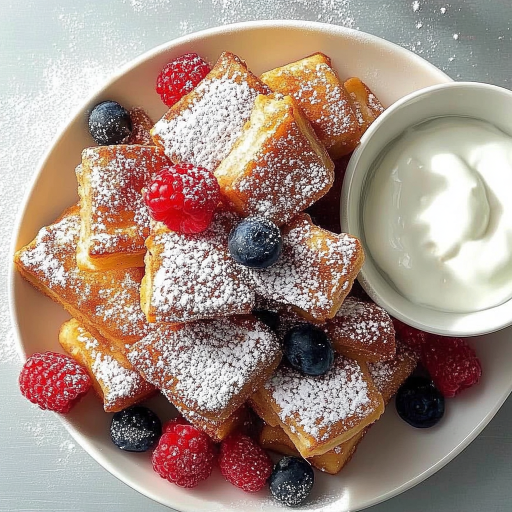 Recipe preparation for Springtime Beignets & Berries