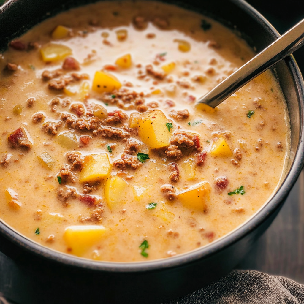 Recipe preparation for Tuscan Sausage and Potato Soup