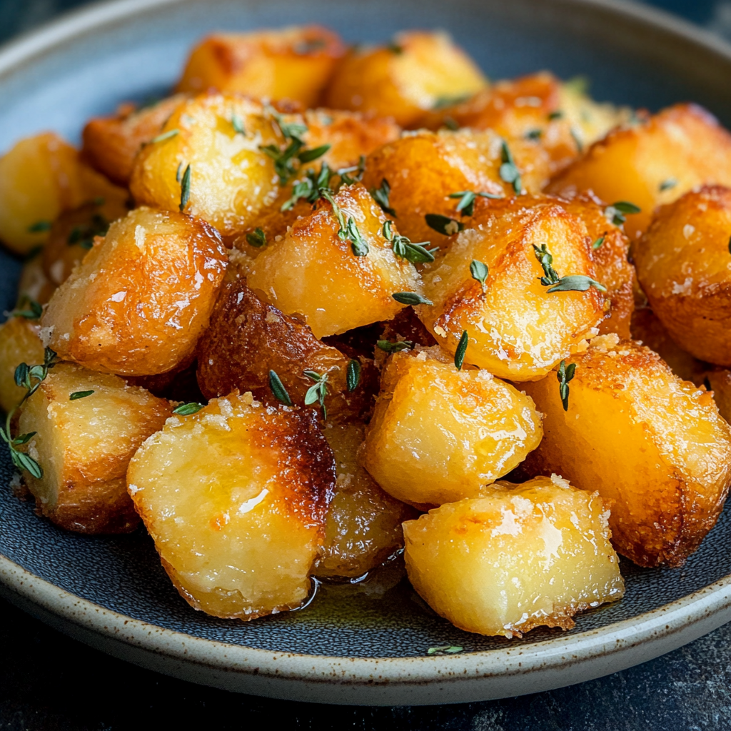 Recipe preparation for Crunchy Roast Potatoes