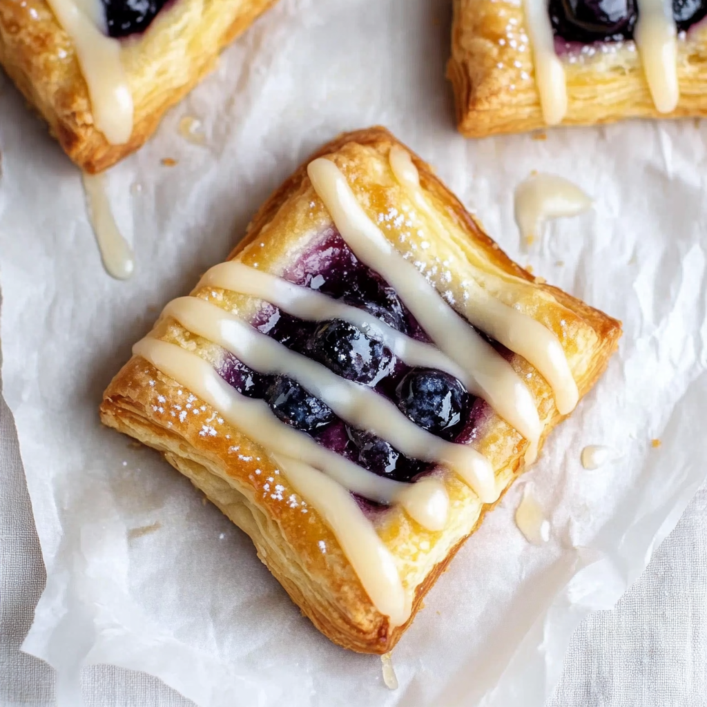 Recipe preparation for Lemon Blueberry Cheese Danish