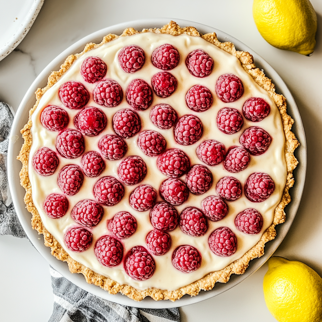 Recipe preparation for Raspberry Lemonade Tart