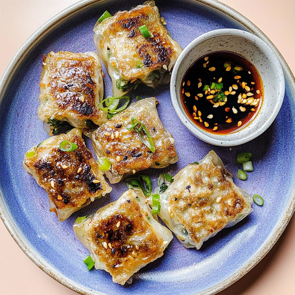 Recipe preparation for Rice Paper Wraps Crispy Dumplings